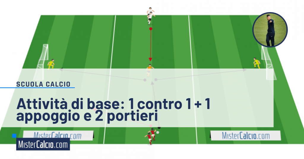 1 contro 1 con 1 appoggio e 2 portieri