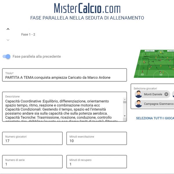 Fase Parallela Allenamento - Mistercalcio.com