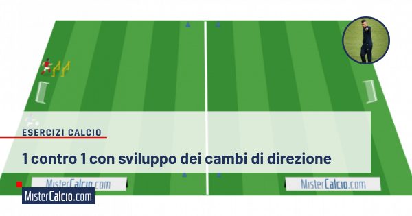 1 contro 1 con sviluppo dei cambi di direzione