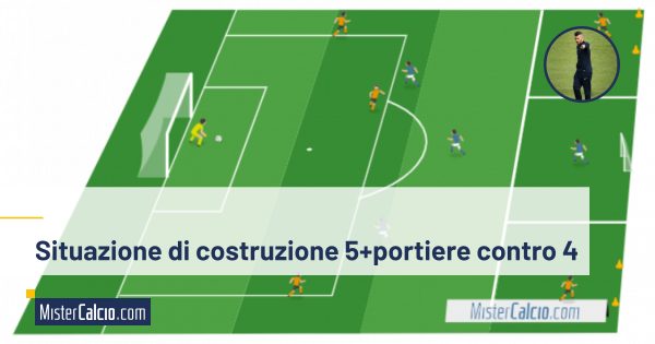 Situazione di costruzione 5 + portiere contro 4