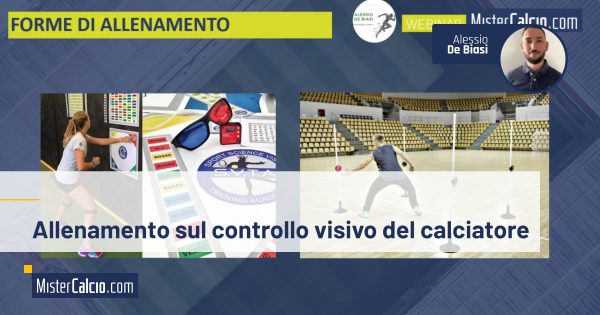 allenamento sul controllo visivo del calciatore